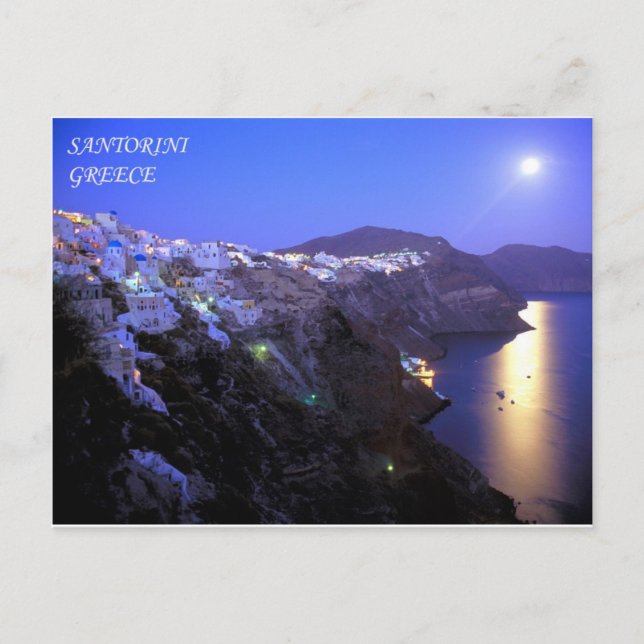 SANTORINI NIGHT POSTCARD (Front)