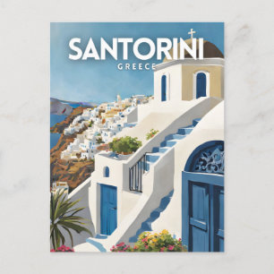 Santorini Nostalgic Postcard