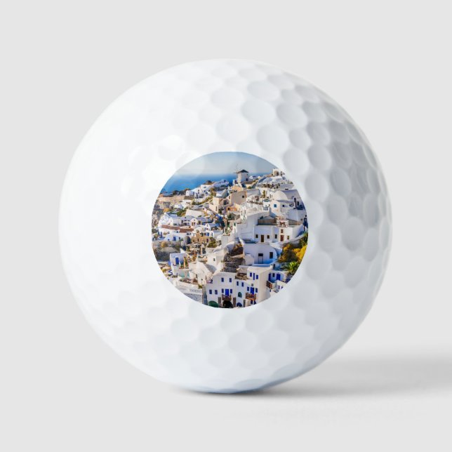 Santorini Oia  Golf Balls (Front)
