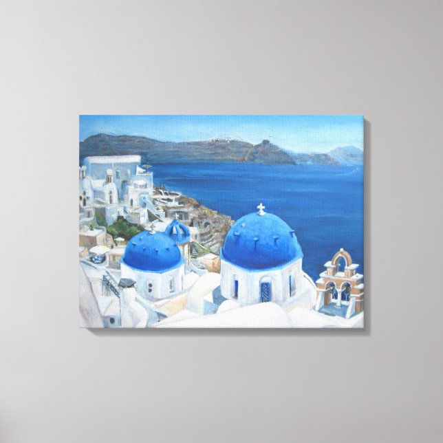 Santorini Oia oil painting Canvas Print (Front)