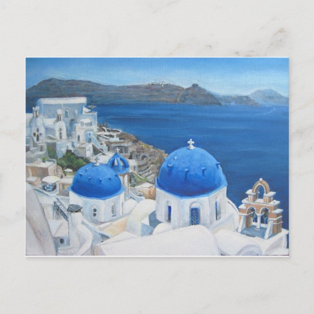 Santorini Oia oil painting Postcard (Front)