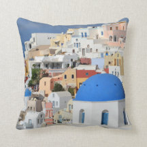 Santorini, Oia Photo Pillow