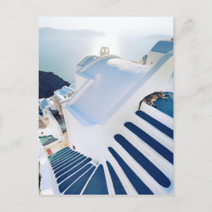 Santorini Oia Steps, Greece Postcard