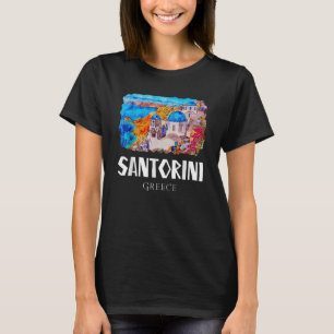 Santorini Painting Greece Souvenir 1 T-Shirt