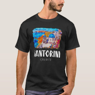 Santorini Painting Greece Souvenir 1 T-Shirt