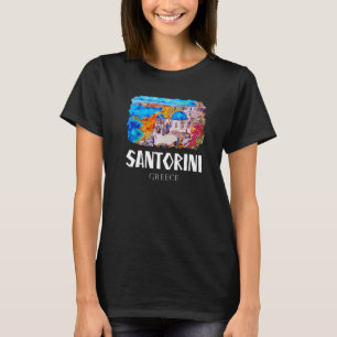 Santorini Painting Greece Souvenir T-Shirt