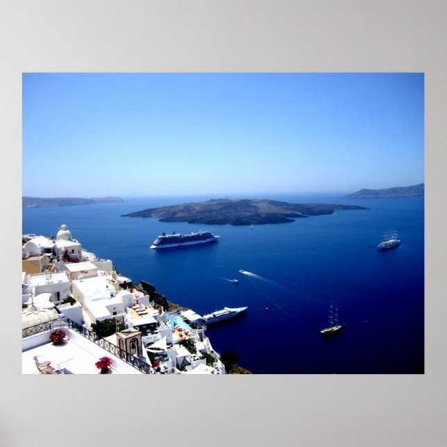 Santorini patio scene poster (Front)