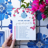 Santorini Pink bridal He said, she said Game card