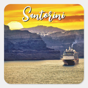 Santorini Square Sticker