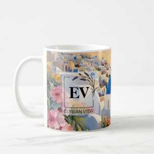 Santorini Stunning Watercolour Art on Mug