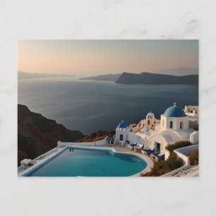 Santorini Sunset Bliss Postcard