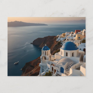 Santorini Sunset Bliss Postcard