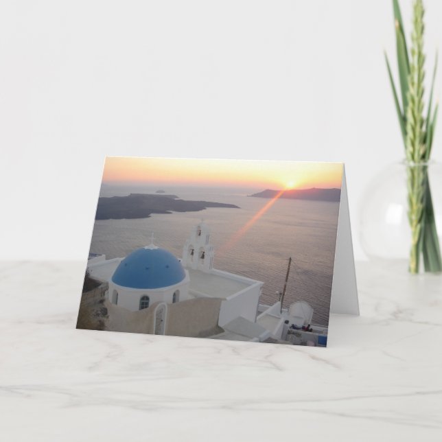 Santorini Sunset Card (Front)