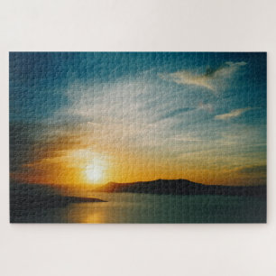 Santorini sunset, Greece 1014-pc Jigsaw Puzzle