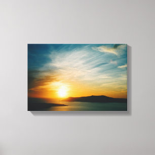 Santorini sunset, Greece Canvas Print