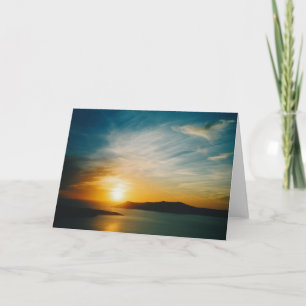 Santorini sunset, Greece Card