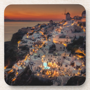 Santorini Sunset, Greece Coaster