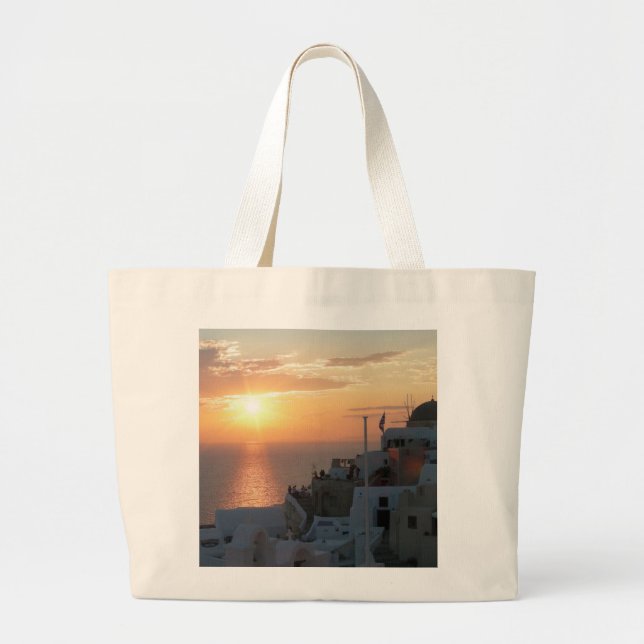 Santorini Sunset Jumbo Tote (Front)