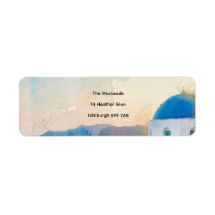 Santorini Sunset Return Address Label