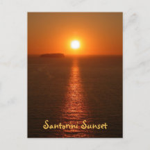 Santorini Sunset with text - Greek Island