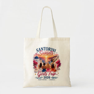 Santorini Sunsets Girls Trip 2026 vacation Tote Bag