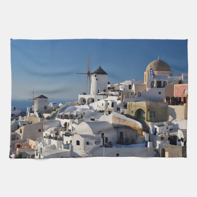 Santorini Tea Towel (Horizontal)