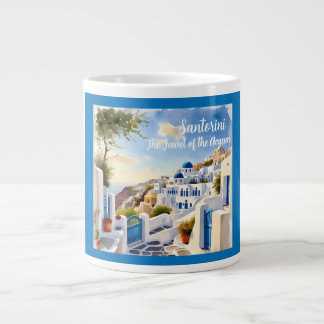 Santorini, The Jewel of the Aegean Large Coffee Mug
