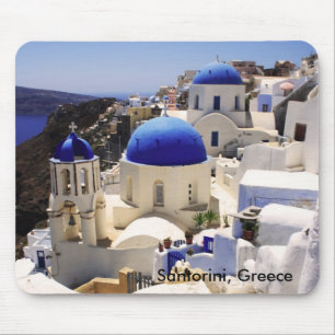 Santorini view mouse mat