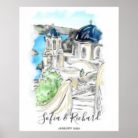 Santorini Wedding, Engagement, Proposal