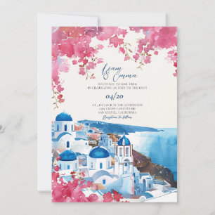 Santorini Wedding Greek Invite Wedding Destination