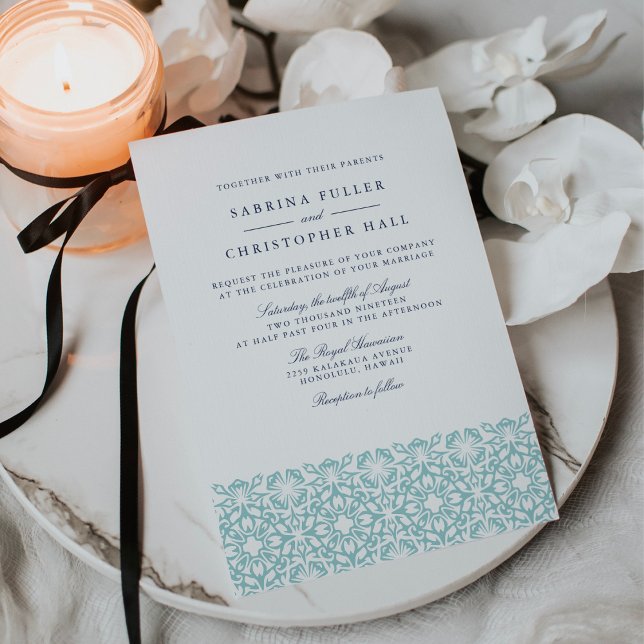 Santorini Wedding Invitation | Aqua (Creator Uploaded)