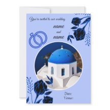 Santorini wedding invite