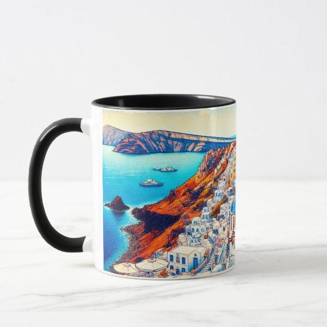 Santorini, Where Every Moment Shines Mug (Left)