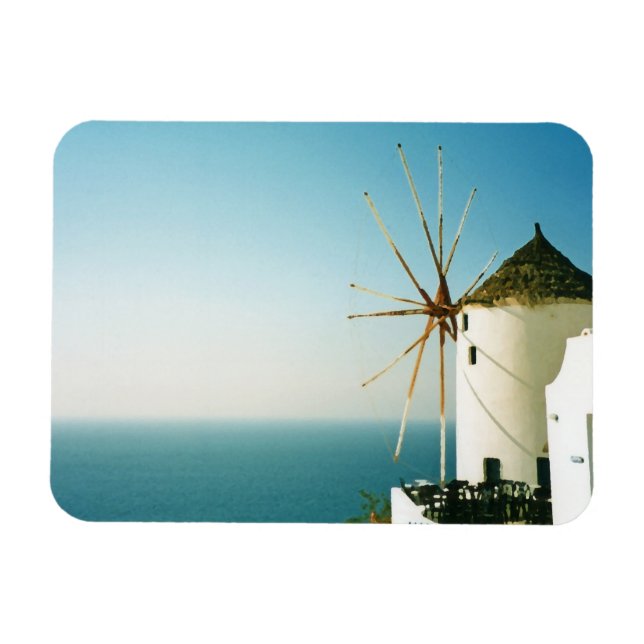 Santorini windmill, Greece Magnet (Horizontal)