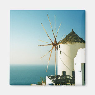Santorini windmill, Greece Magnet
