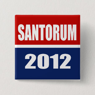 SANTORUM 2012 15 CM SQUARE BADGE