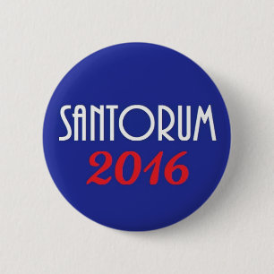 SANTORUM 2016 6 CM ROUND BADGE