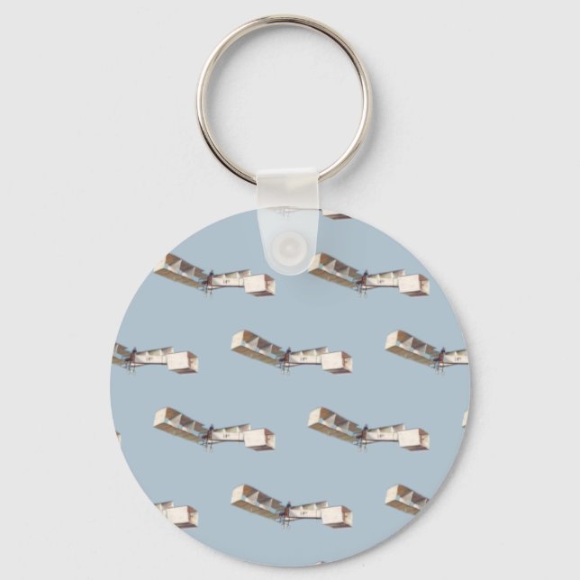 Santos-Dumont 14-Bis Aeroplane Key Ring (Front)