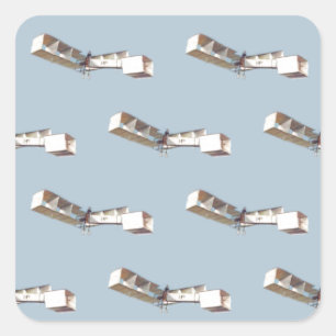 Santos-Dumont 14-Bis Aeroplane Square Sticker