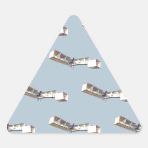 Santos-Dumont 14-Bis Aeroplane Triangle Sticker