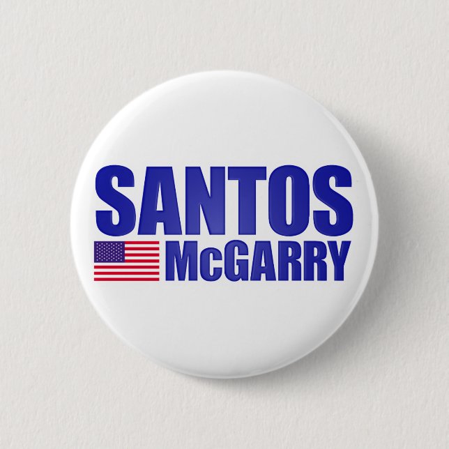 Santos McGarry 6 Cm Round Badge (Front)