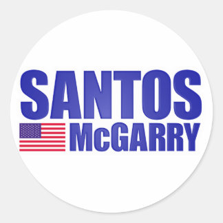 Santos McGarry Classic Round Sticker
