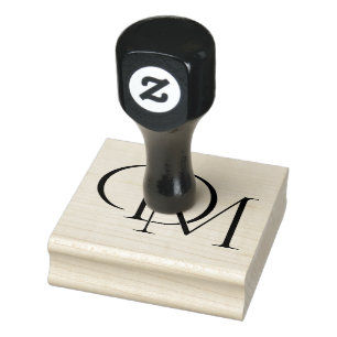 Santos Wedding Logo   Monogram Wedding Rubber Stamp
