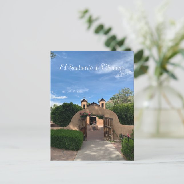 Santuario de Chimayo church photograph catholic  Postcard (Standing Front)