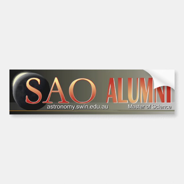 SAO Alumni Bumper Sticker (Front)