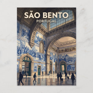 São Bento Railway Station Portugal Postcard