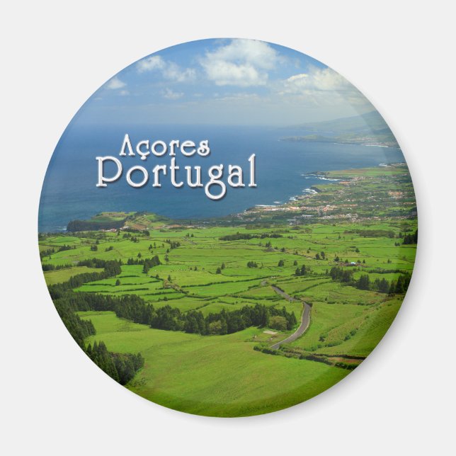 Sao Miguel green landscape Magnet (Front)
