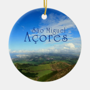 Sao Miguel island Azores Ceramic Tree Decoration