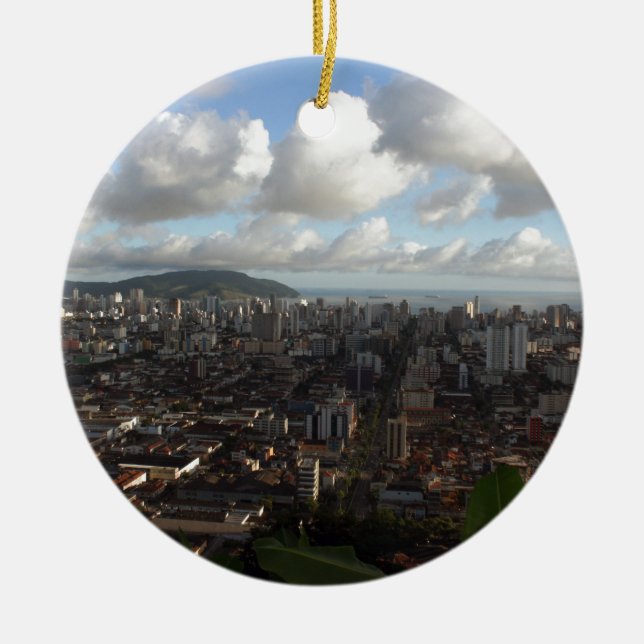 São Paulo 2 Ceramic Tree Decoration (Front)
