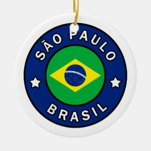 São Paulo Brasil Ceramic Tree Decoration